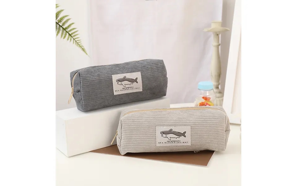 Little Red Riding Book Same Shark Embroidered Pencil Bag For Primary And Secondary School Students Cute Great Shark Quar