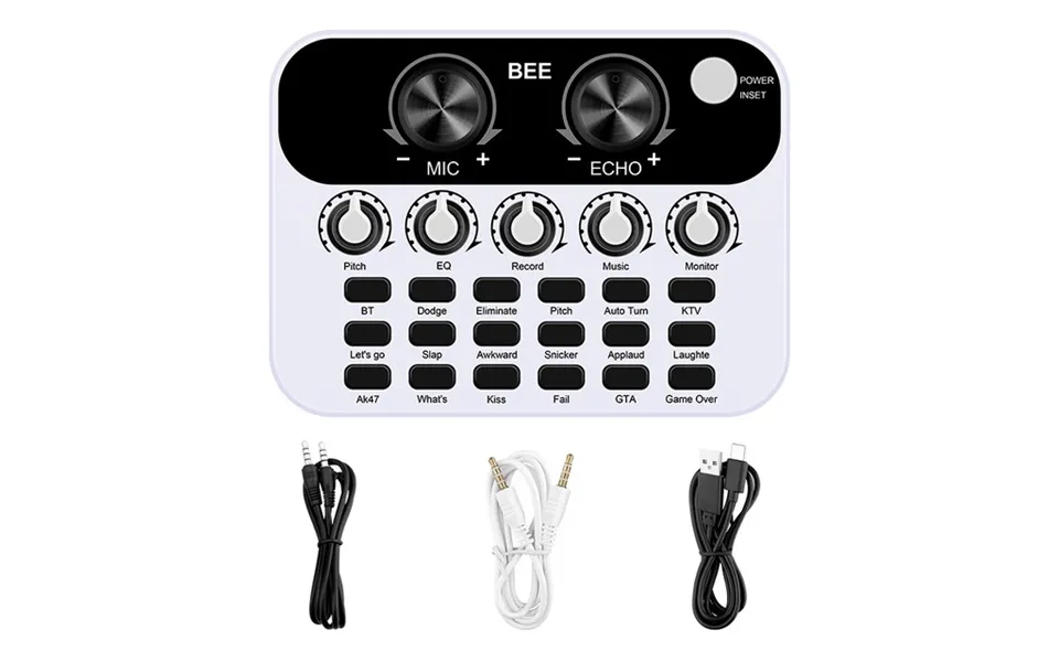 Live Sound Card V8 English Mini Audio Interface Podcast Mixer Suitable For Pc Computer Phone Broadcast Recording Effects