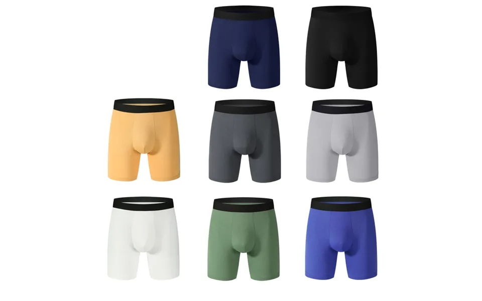 Long Men's Underwear Mid Waist Anti Friction Leg Sports Boxer Pantscross Border European And American Size Xiyin