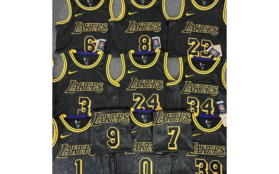 Los Angeles Lakers Adults Men's Dri-fit Basketball James 23 Bryant 24 O'neal 34 Jersey All Sizes Black