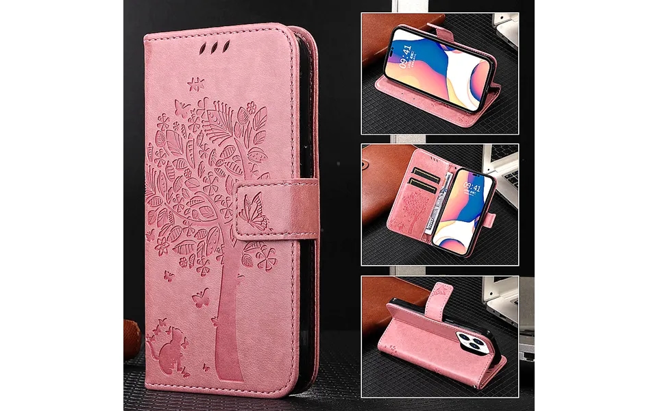 Lovely Embossed Cat Wallet Case For Oneplus 10 Pro 9 8 8t Card Pocket Stand Holder Pu Leather Flip Cover For 1 Nord 2 2
