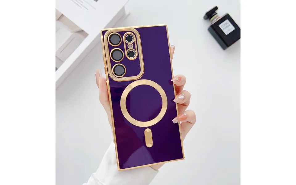 Luxury Electroplated Magnetic Magsafe Wireless Charge Case For Samsung S21 S22 S23 Plus S21ultra S22ultra S23ultra Soft