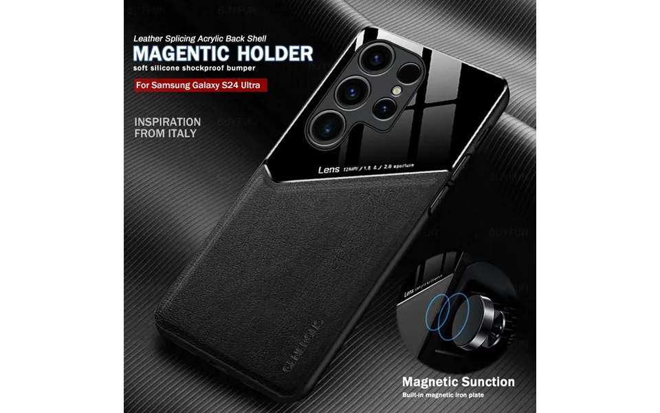 Magnetic Leather Case For Samsung S24 Ultra 5g Tpu Soft Bumper Shockproof Coque Samsungs24 Samsungs S 24 Plus S24ultra