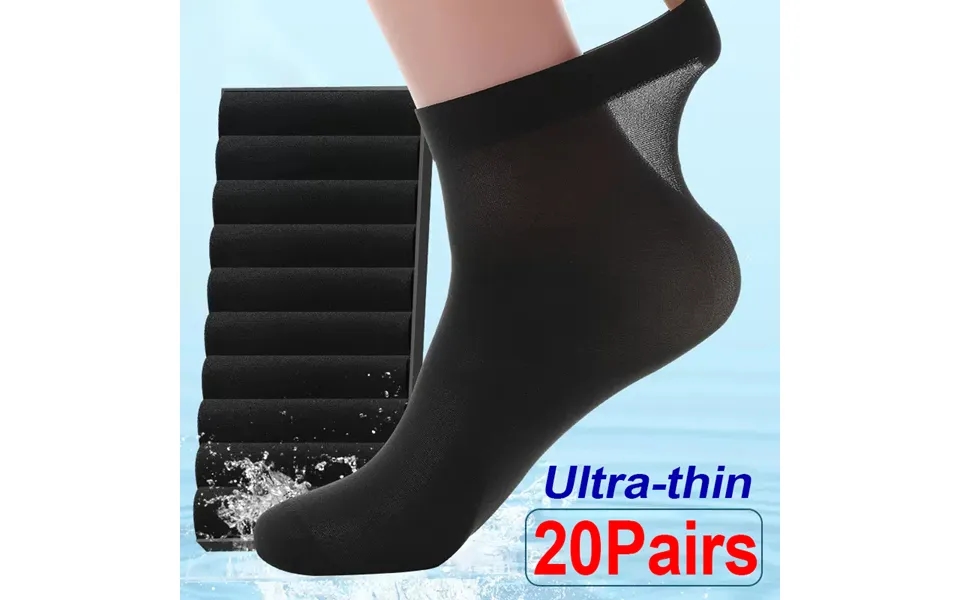 Men Ice Silk Summer Spring Ultra-thin Solid Business Breathable Soft Ankle Bamboo Fiber Socks