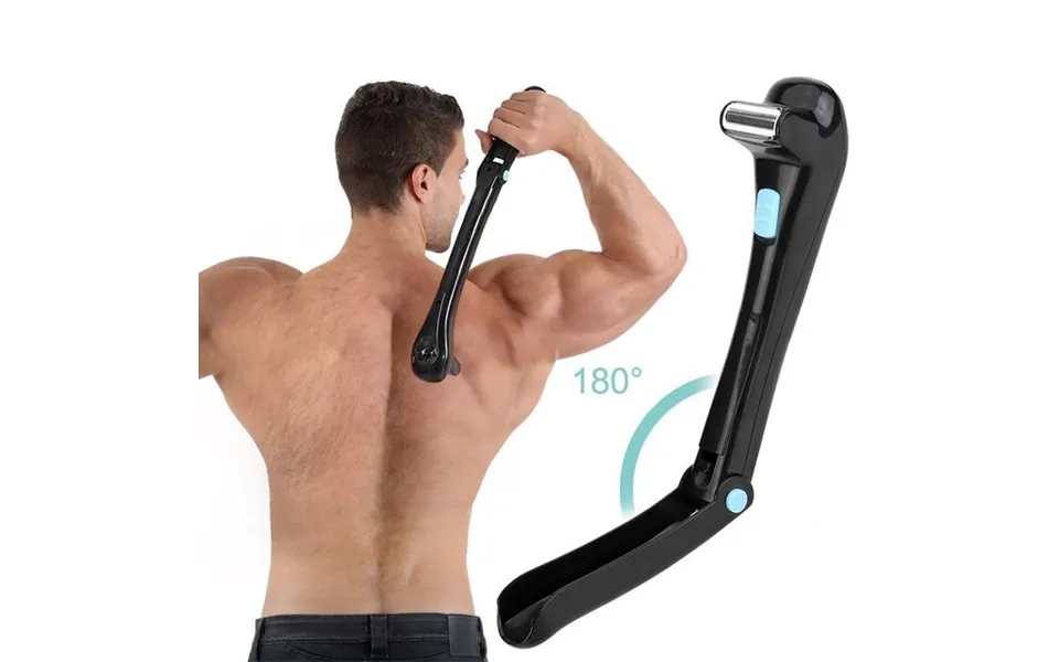 Men Shaver Electric Back Hair Shaving Razor Epilator 180 Foldable Battery Manual Long Handle Body Hair Trimmer Removal T