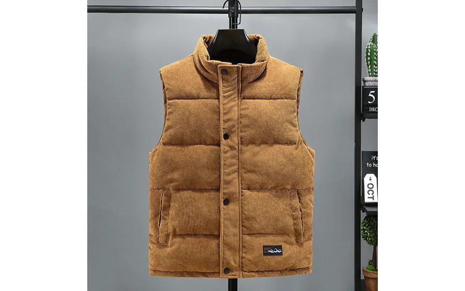 Men's Clothing Corduroy Vest Men's Autumn And Winter New Student Version Of The Loose Vest Vest Shoulder Short Section T