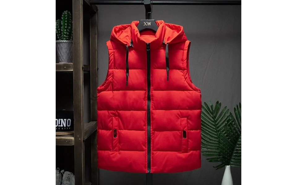 Men's Clothing Detachable Hat Autumn And Winter Men's Sleeveless Cotton Vest Style Trendy Warm Thick Men's Coat Vest
