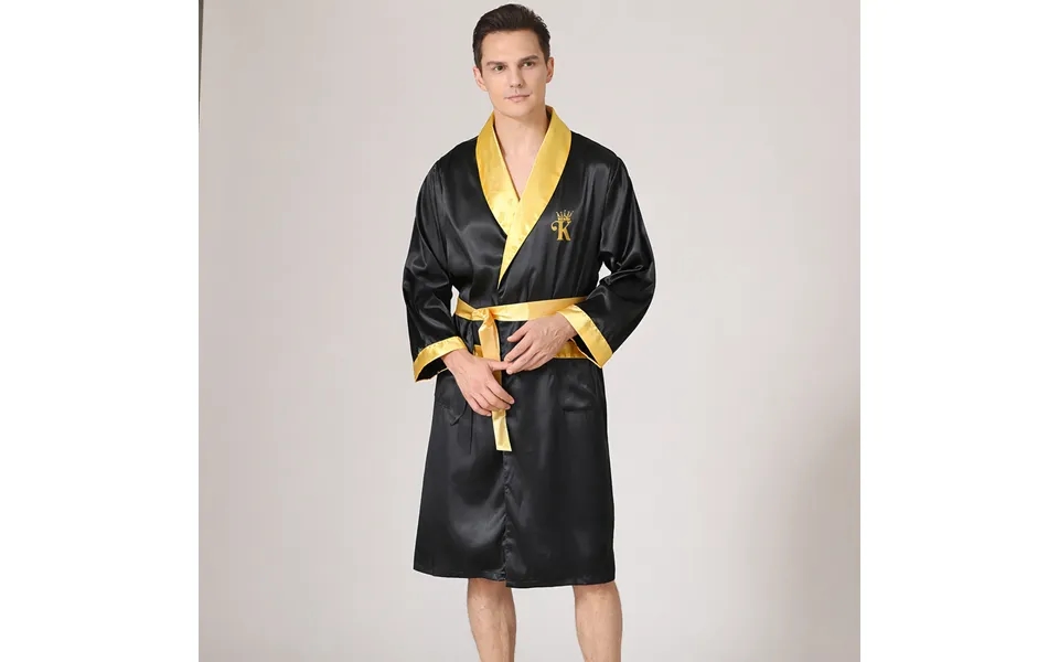 Men's Clothing Men's Summer Silk Bathrobe Pajamas Men's Summer Thin Ice Silk Pajamas Plus Size Bathrobe Home Clothes