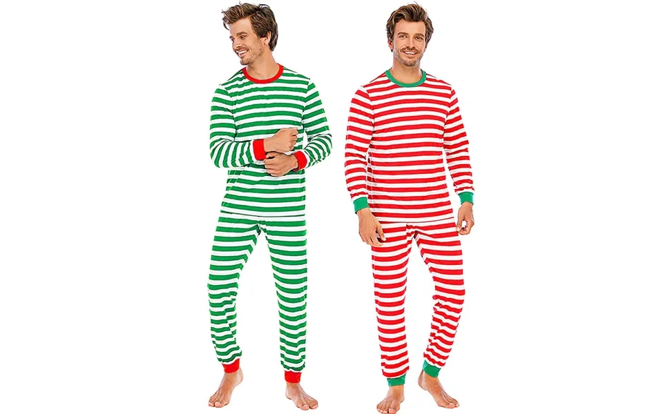 Men's Clothing Pajamas Men's Striped Long-sleeved Pajamas Men's Pajamas Cross-border Pajamas Men's Autumn Christmas Men'