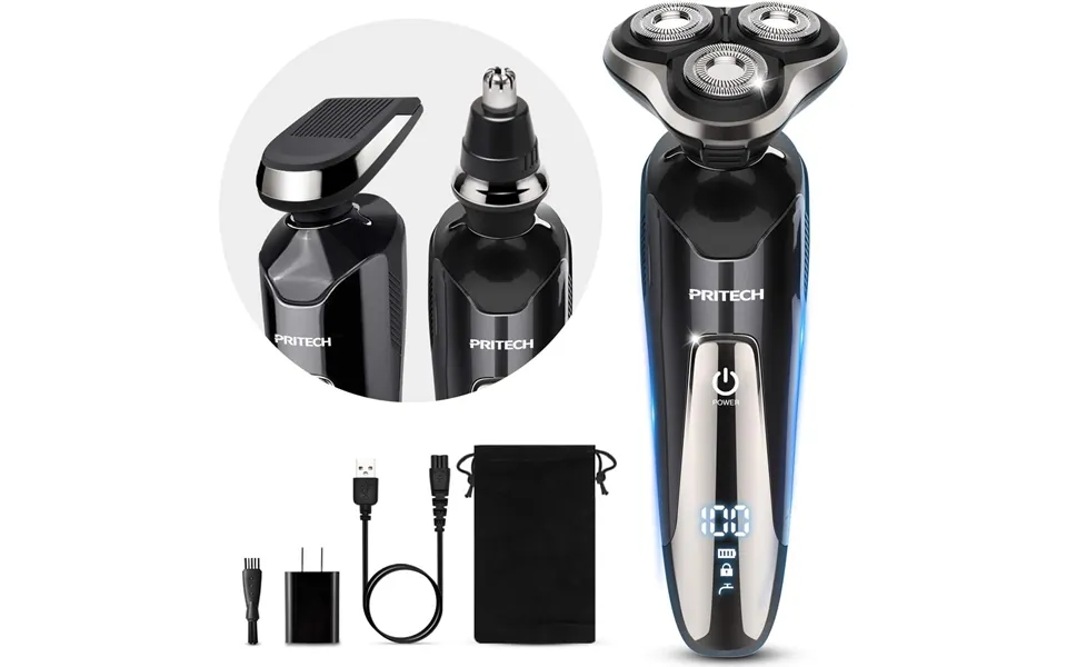 Men's Electric Shaver - Wet Dry With Nose & Sideburn Trimmer