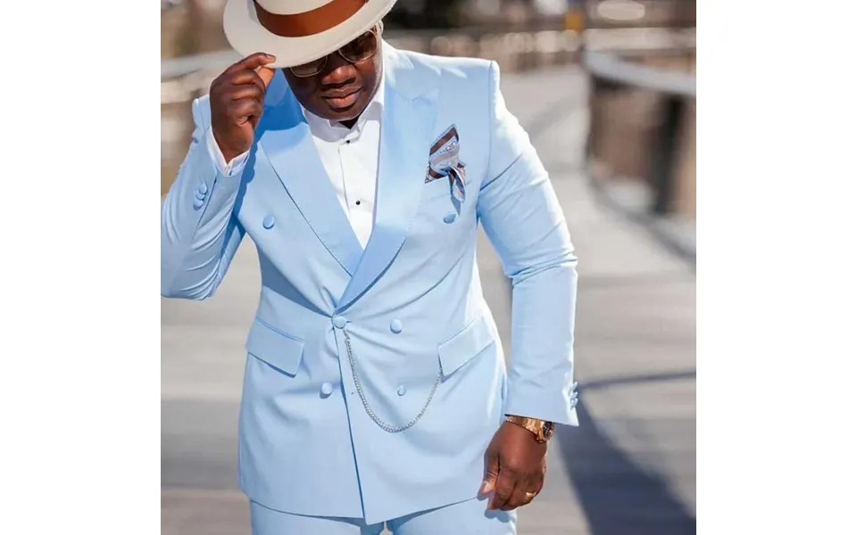 Men's Light Blue Suit Men's Suit Men's Groomsman Suit Two Piece Suit