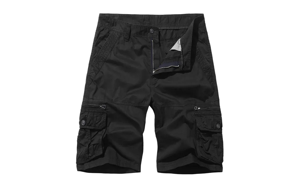 Men's Plain Flap Pocket Cotton Cargo Shorts For Spring And Summer