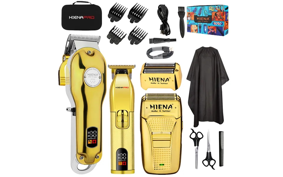 Men's Professional Hair Salon Clipper Lcd Digital Display Hair Clipper Set Rechargeable Hair Clippers