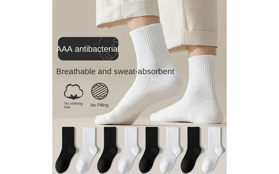 Men's Socks Cotton Socks Men's Black White Gray Mid-calf Length Socks Men's Sports Long White Socks Thin White Socks Who