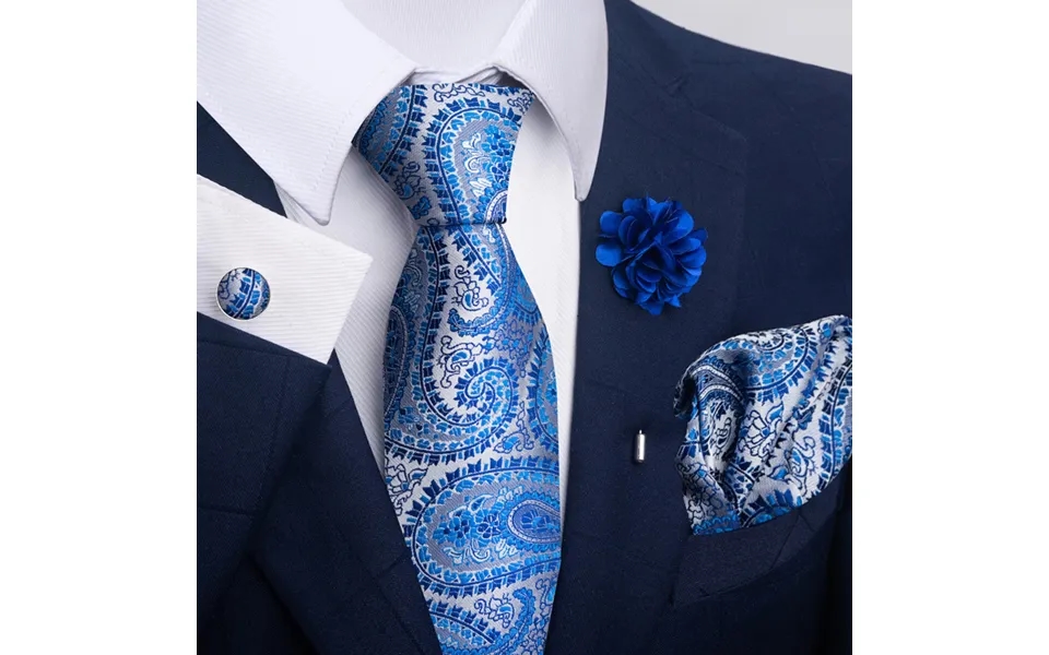 Men's Ties & Handkerchiefs Pocket Square Set 8cm Polyester Jacquard Business Formal Tie For Men