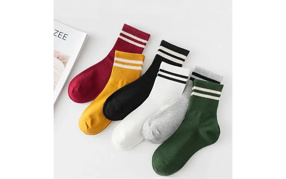Mercury Man Striped Casual 3 Pairs Standard Thickness Cotton Breathable Funny Unisex Street Fashion Mid-tube Socks