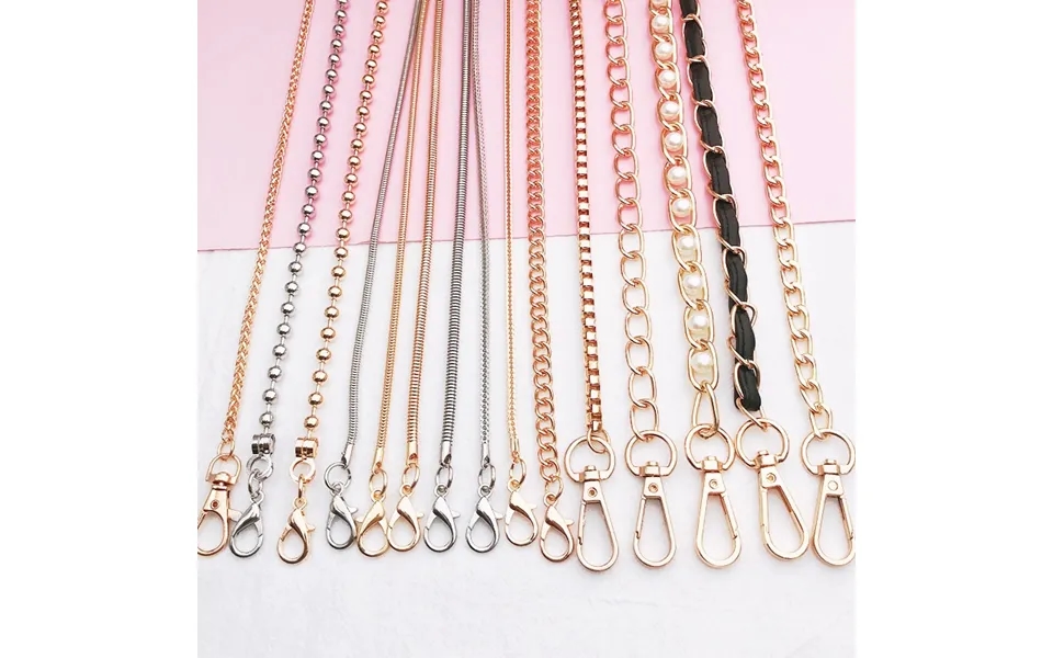 Metal Wrapped Girl Diagonal Mobile Phone Case Lanyard Hanging Lobster Buckle 110cm Gold Chain Shoulder Strap