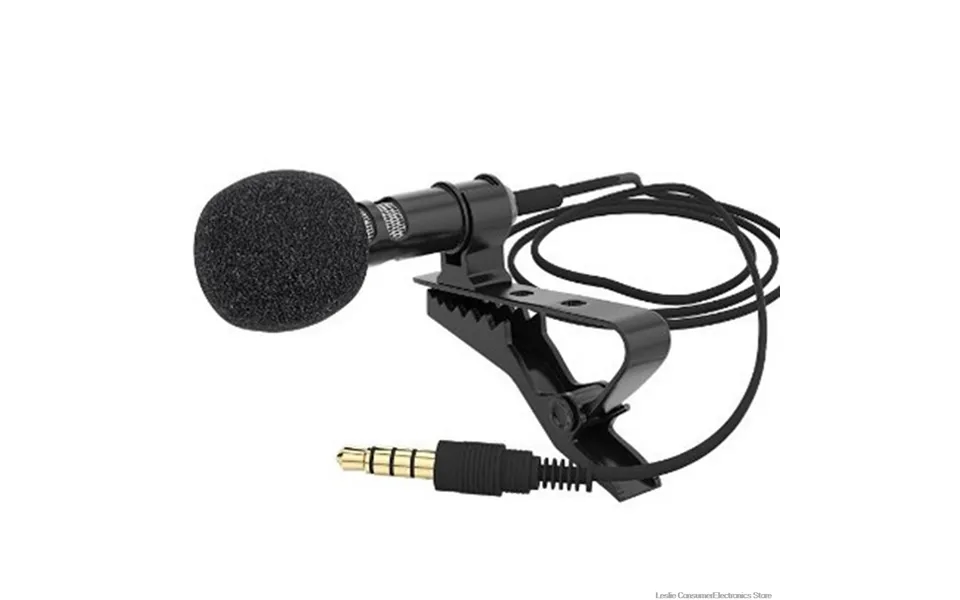 Mini Microphone Condenser Clip-on Lapel Lavalier Mic Wired For Phone Laptop For Phone Portable Mini Stereo Hifi Sound Qu