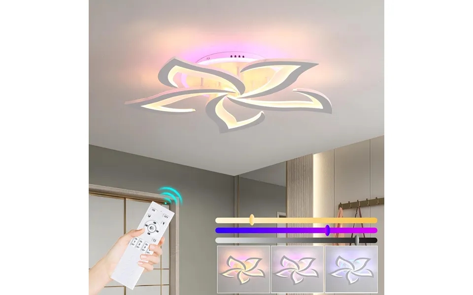 Modern Ceiling Lights,50w Dimmable Flush Mount Ceiling Light With Remote For Living Room Dining Room Bedroom,light Fixtu