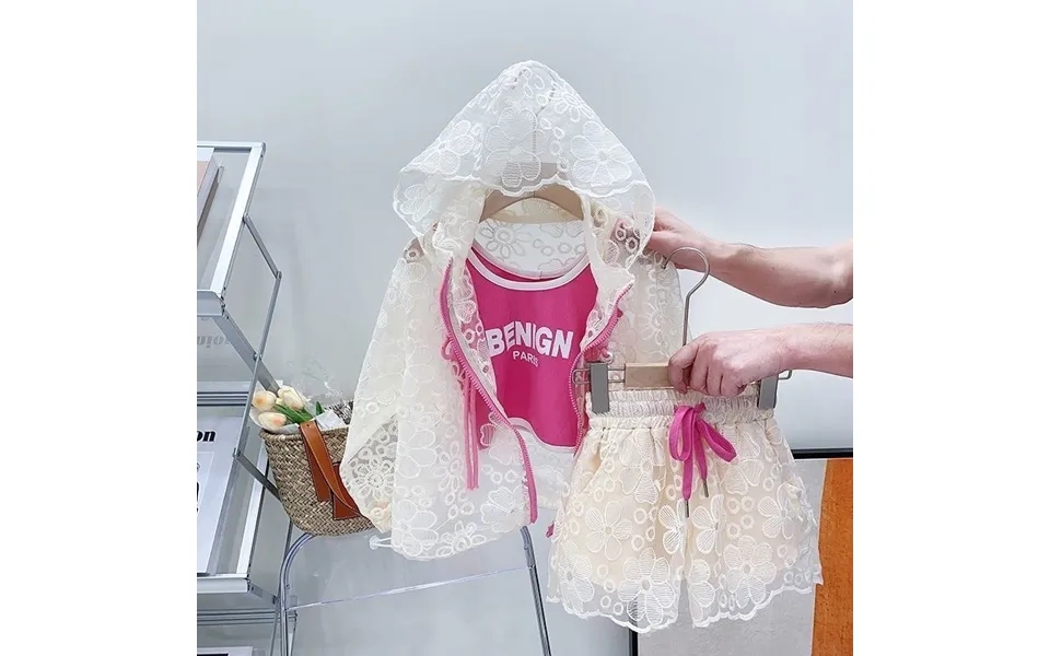 Mother & Kids 2024 New Style Girls Summer Suit Baby Girl Short-sleeved T-shirt Stylish Children's Summer Sun Protection