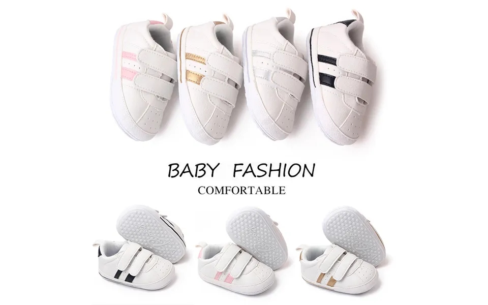 Mother & Kids Baby Velcro White Sneakers New Baby Shoes Toddler Shoes Soft Soled Shoes