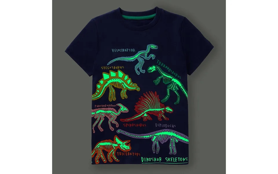 Mother&kids Clothing Spring And Summer New Children's T-shirts Luminous Dinosaur New Short-sleeved Tops Children's T-shi