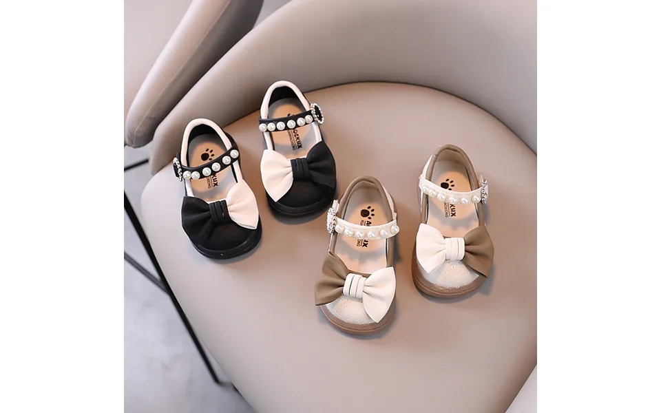 Mother&kids Girls' Leather Shoes Baby Girls' Shoes Princess Soft-soled Baby Toddler Shoes Small Children Children's Peas