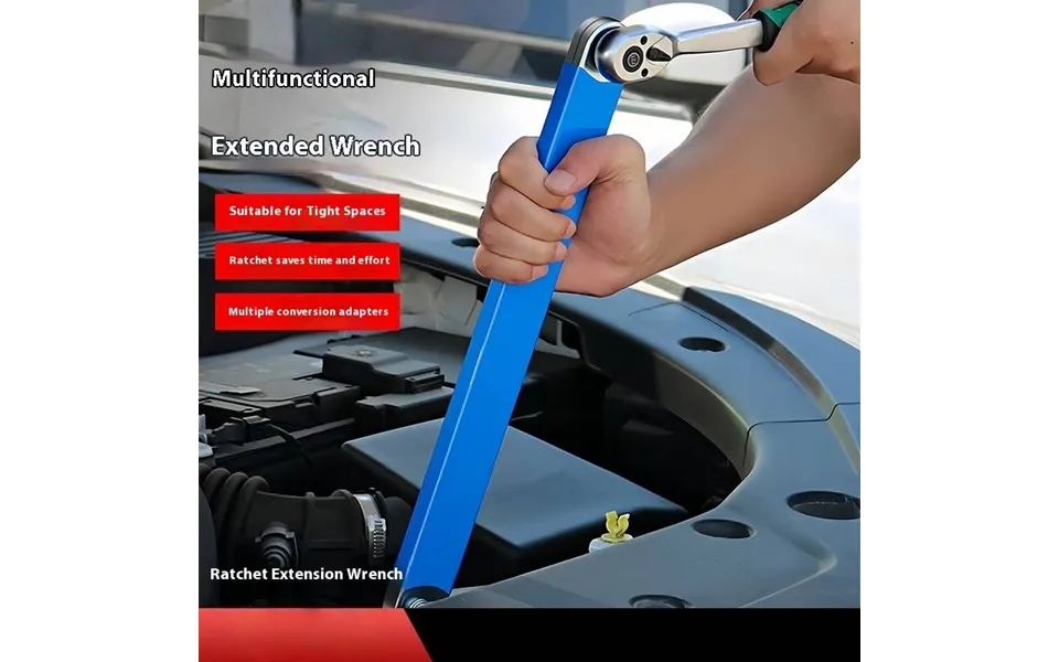 Multi-function Extension Ratchet Wrench Tool - Universal Long Handle Dual-ended Ratchet With Extension Bar, High Carbon