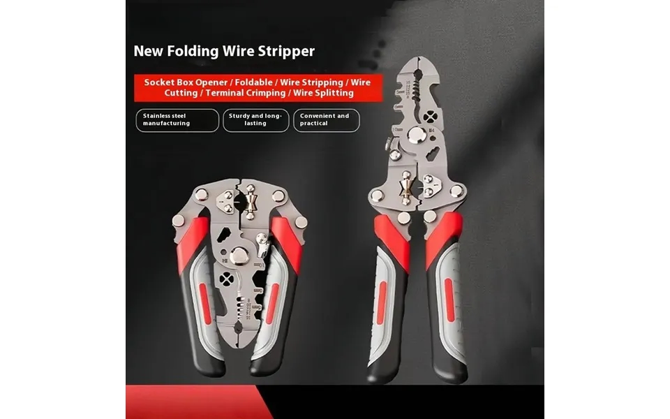 Multi-function Folding Wire Stripper Carbon Steel Blades For Cutting - Crimping & Looping 20x6x1