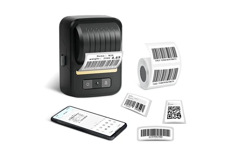 N20 Commercial Bluetooth Thermal Label Printer For Mobile & Pc - Portable, Wireless, Compact Design For Small Businesses