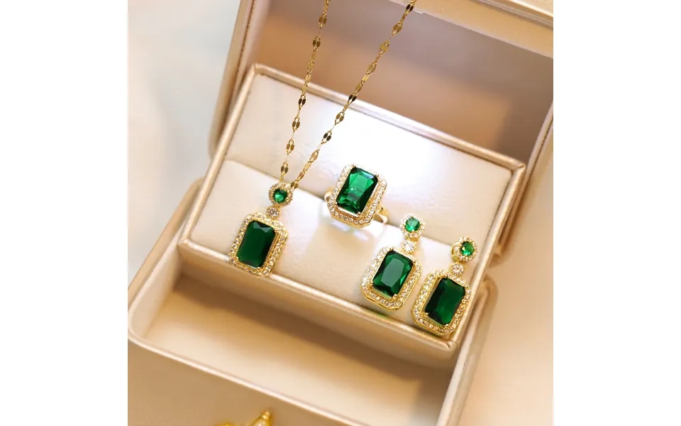 Necklace Women's Net Red - Emerald