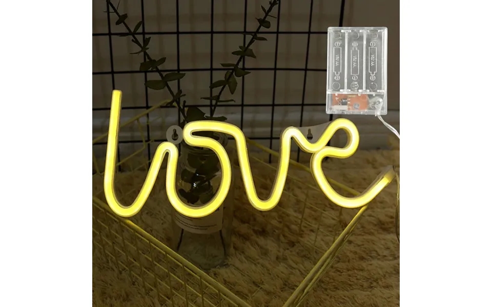 Neon Led Wall Lights Battery-operated Love - Flamingo