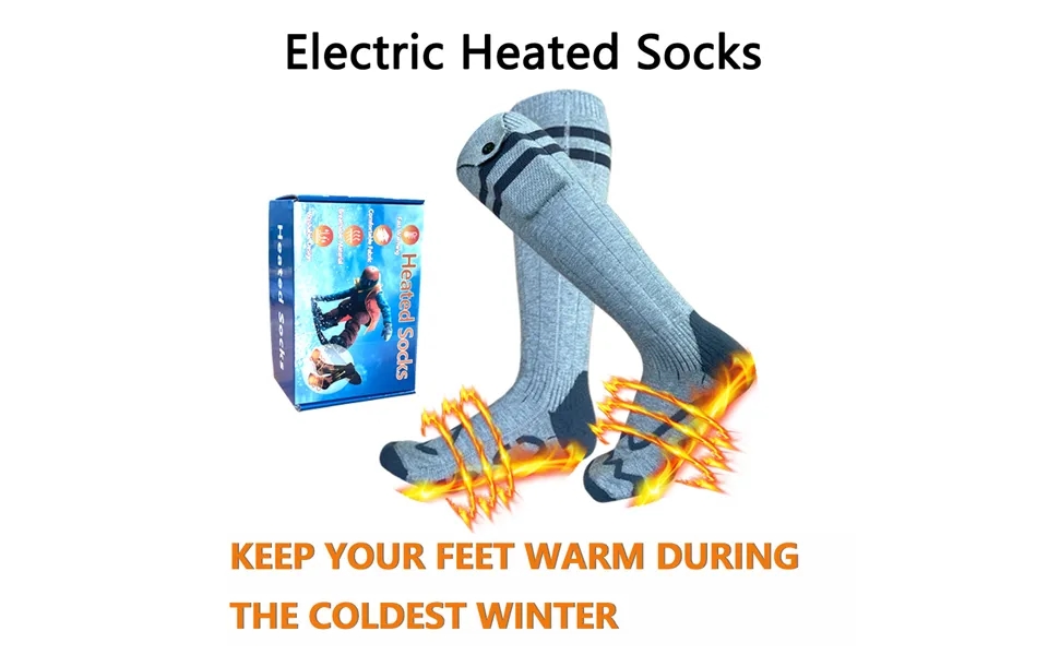 New 5000mah Full Foot Electric Socks Electric Warm Socks Outdoor Ski Electric Socks