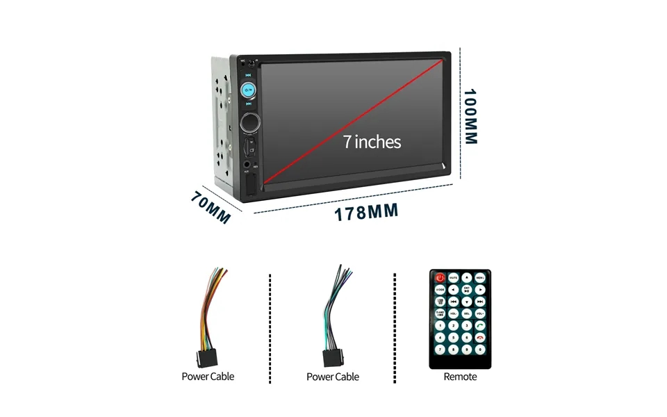 New 7010h 7 Inch Car Mp5 Player Car Radio Bluetooth All In One Machine Reversing Image