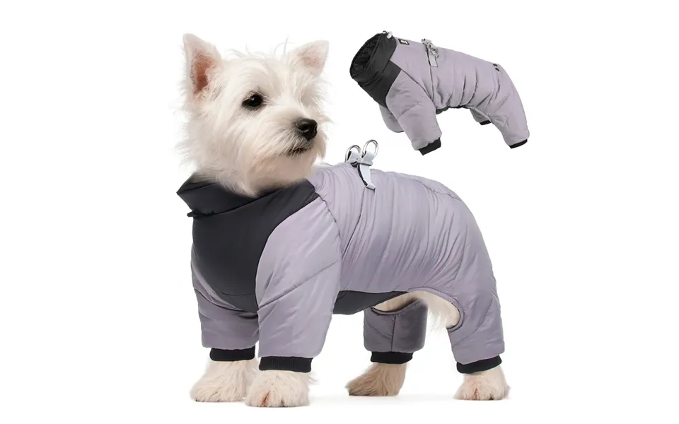 New Dog Clothes Autumn And Winter Reflective Waterproof Puppy Clothes Thickened Dog Four-legged Pet Cotton-padded Jacket