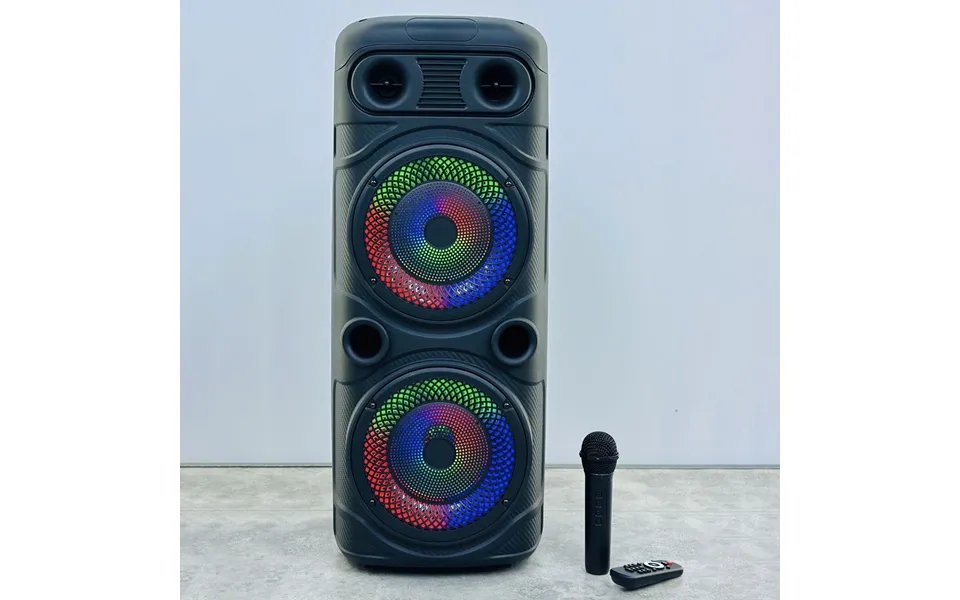 New High-power Bluetooth Speaker - Wireless Outdoor Square Dance Dual 8-inch Rgb Running Lamp Microphone