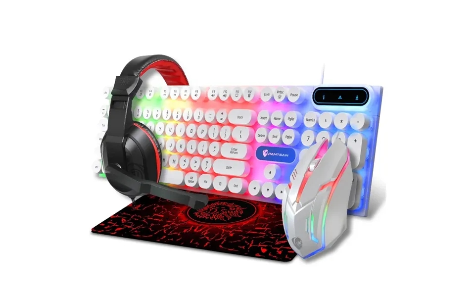 New Luminous Keyboard Mouse Headset Mouse Pad Three- And Four-piece Gaming Esports Set