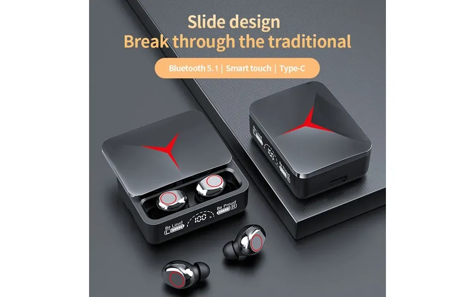 New M90 Bluetooth 5.1 Earphones Wireless Headphones Touch Control Gaming Headsets Hifi Stereo Noise Reduction Earbuds Wi