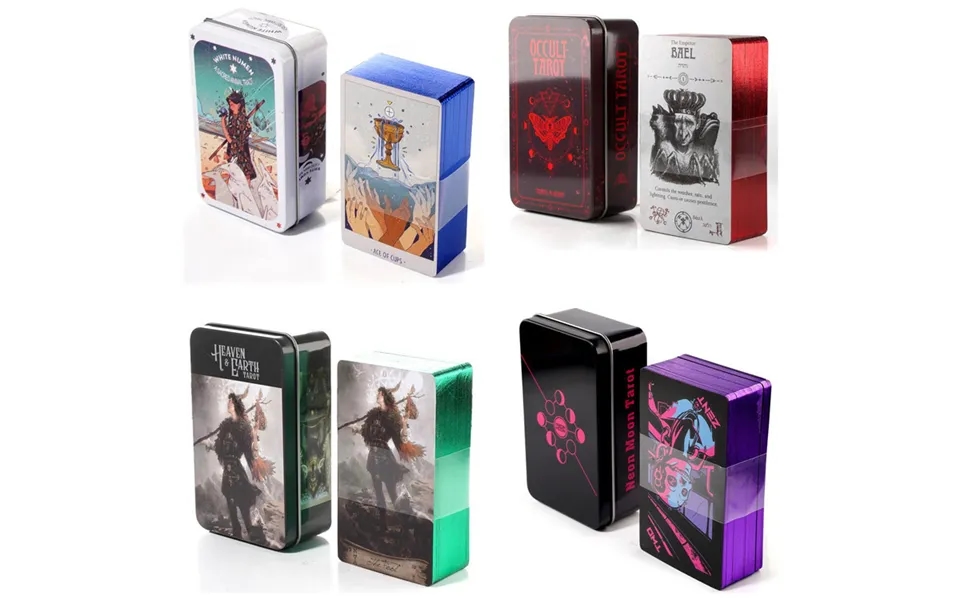 Occult Tarot Cards Gold Stamping High End Iron Box Poker Cards Wholesale Cross Border Products Noow Noen
