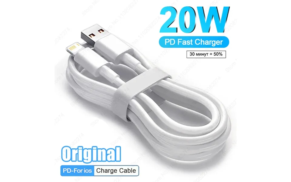 Original 20w Usb To Lightning Cable Fast Charger Data Cable For Iphone 14 13 11 12 Pro Max Mini Plus Xr X Xs Phone Charg
