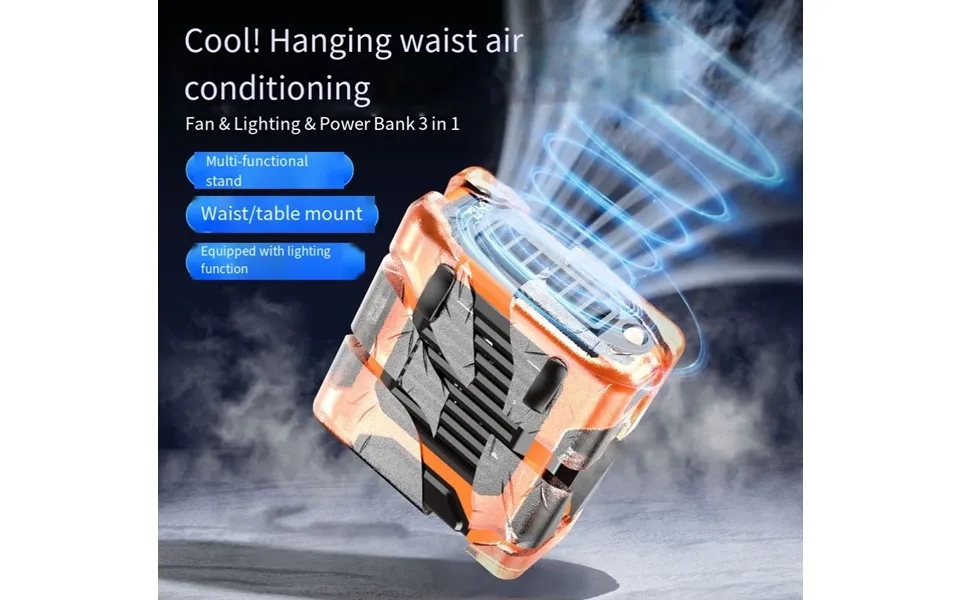 Outdoor Waist Hanging Fan Portable Super Strong Waist Hanging Small Fan Mini Small Cooling Lazy Neck Hanging Cooling