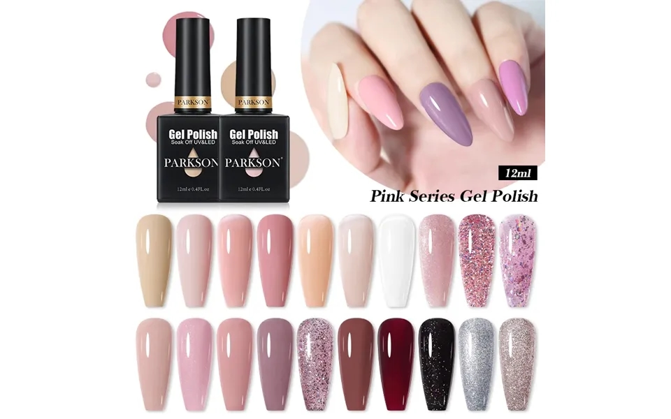 Parkson Gel Nail Polish Semi-permanent Uv Varnish Hybrid Pink Glitter Gel Varnishes Gel Polish Manicure Top Coat Nail Ar