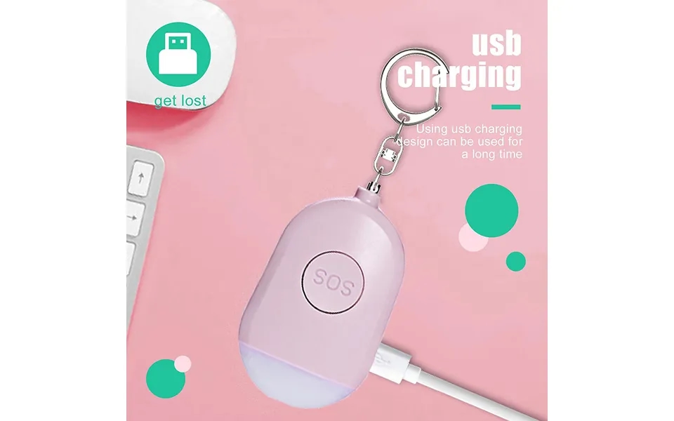 Personal Safety Alarm For Women 130db Anti-theft & Emergency Sos Device With Led Strobe Light - Keychain & Bag Clip 6 Co