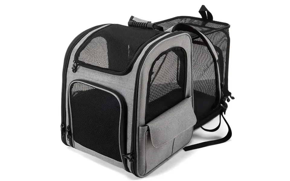 Pet Bag Backpack Cat Bag Portable Breathable Outing Foldable Expandable Dog Backpack Large Capacity Pet Bag
