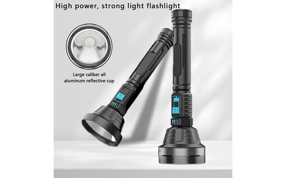 Plastic Flashlight Usb Charging Led Ultra-bright Home Portable Outdoor Long-range Lighting Flashlight