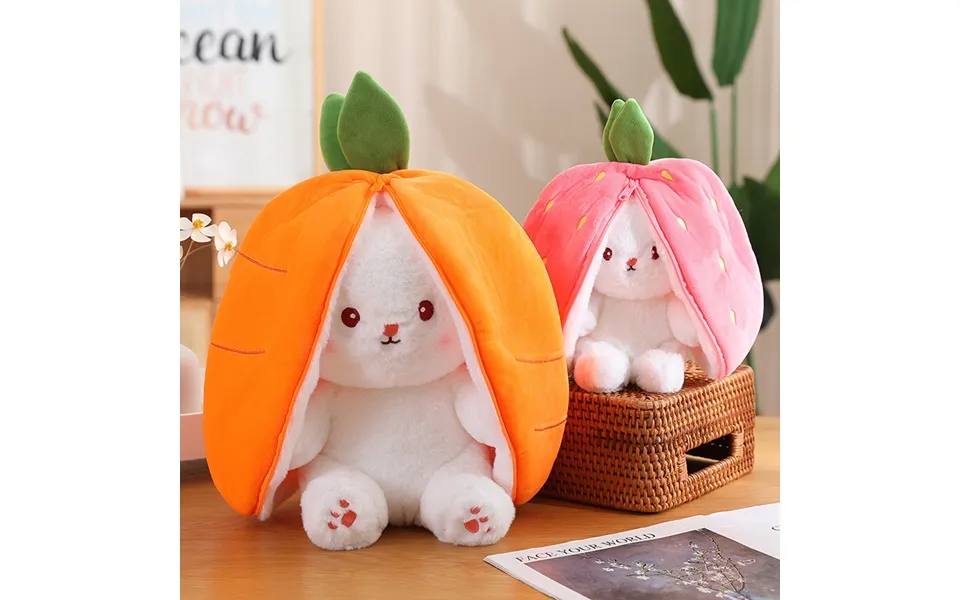 Plush Transformed Rabbit Little Fruit Doll Strawberry Rabbit Doll Girl Sleeping Pillow Cloth Doll