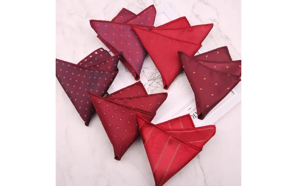 Pocket Scarf Wedding Groom's Small Square Scarf Burgundy Groomsmen Wedding Suit Men's Formal Wear Wedding Accessories