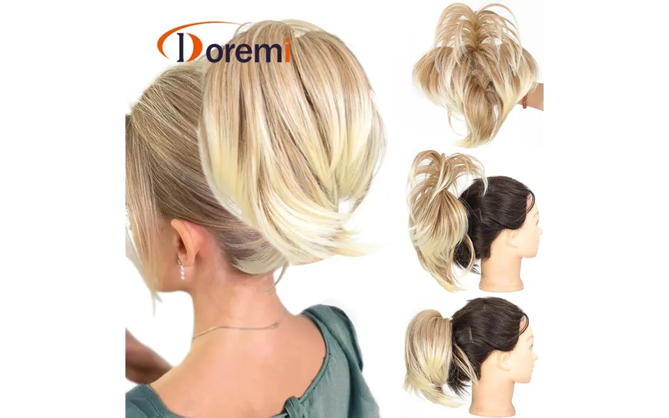 Ponytail Extensions - Claw Clip Straight Bun Messy Bun 25cm105g With Flexible Wire Hair Piece