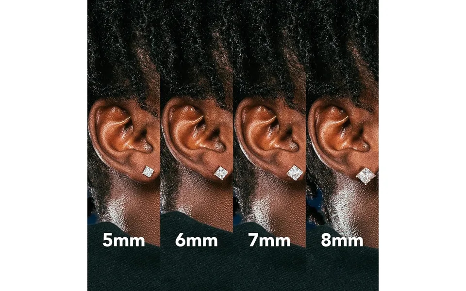 Popular Square Zircon Earrings - Classic Copper Plated Single Diamond Versatile Earrings And Accessories