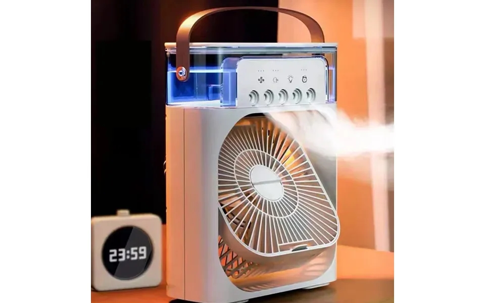Portable 3 In 1 Fan Air Conditioner Household Small Air Cooler Led Night Lights Humidifier Air Adjustment Home Fans Drop